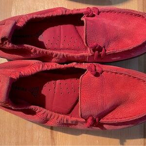 Red suede Hush Puppies flats - Like new